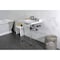 Kingston Brass 30 Carrara Marble Console Sink with Acrylic Legs, Marble WhiteOil Rubbed Bronze LMS30MASQ5 - alternate 6